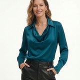 Odette — 100% Silk Long-Sleeve Shirt