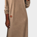 Claire — Soft V-Neck Midi Dress
