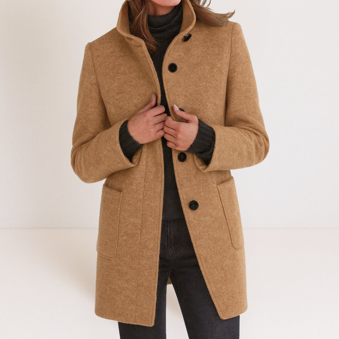 Stella — High-Collar Wool Jacket