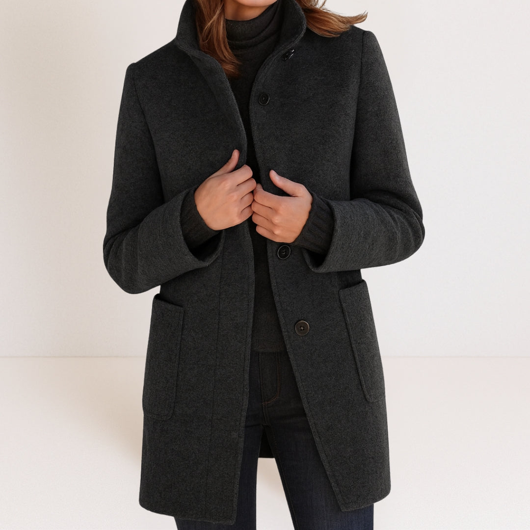 Stella — High-Collar Wool Jacket