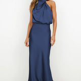 Marina — Elegant Evening Dress with a Halter Neckline