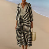 Darcy — Boho Maxi Dress in a Monochrome Finish