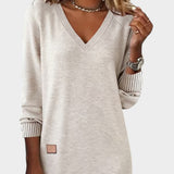 Claire — Soft V-Neck Midi Dress