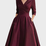 Lottie — Elegant Midi Dress with Long Sleeves