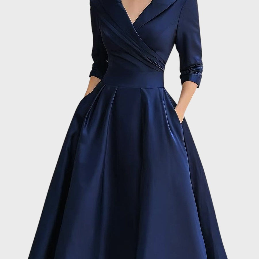 Lottie — Elegant Midi Dress with Long Sleeves