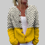 Adele | Polka Dot and Mustard Cardigan