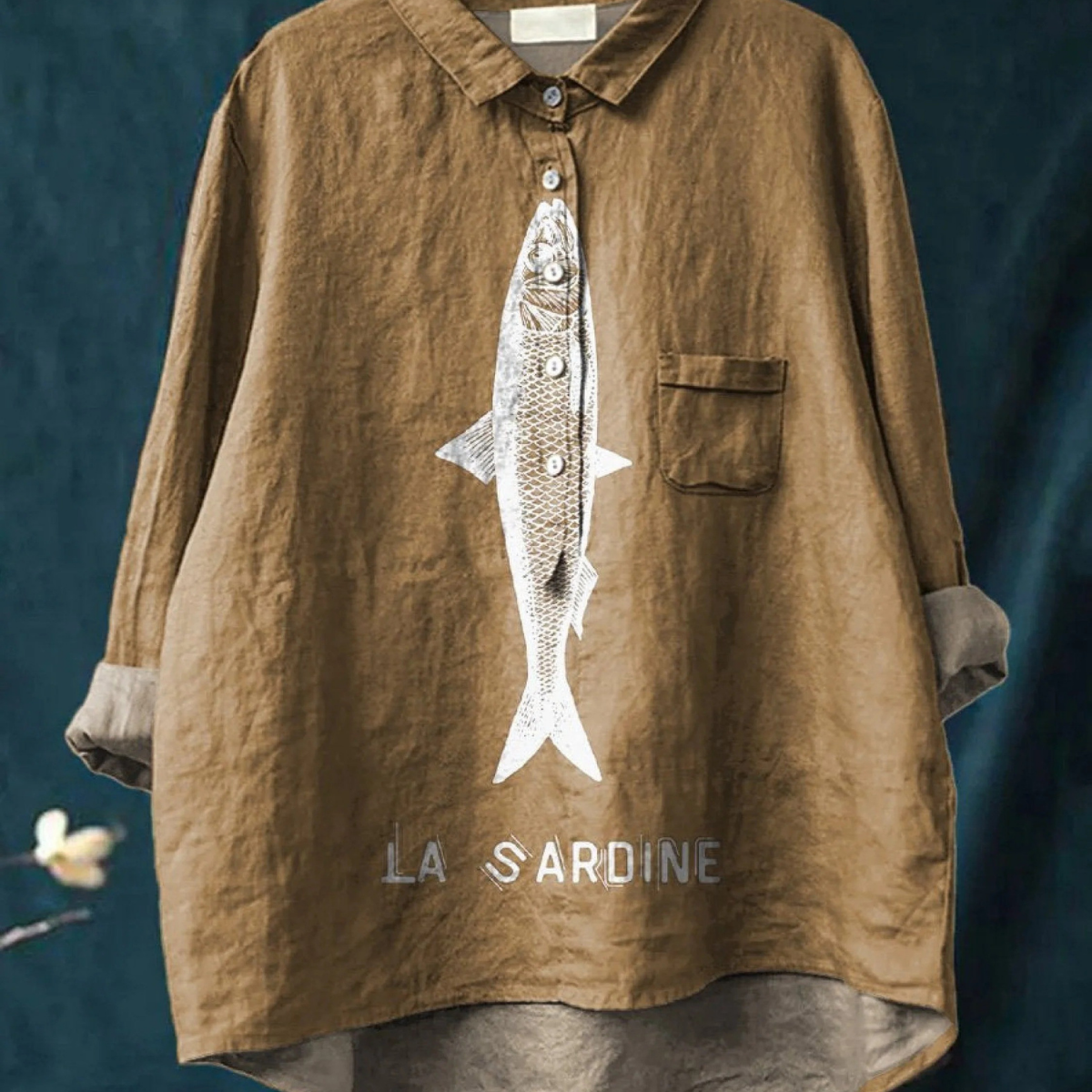 Rose | Casual Blouse Featuring Sardine Design