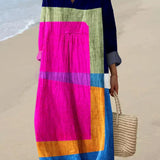Dahlia — Boho Midi Dress with a Painterly Print
