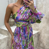 Odette — Asymmetric Dress with One Sleeve