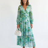 Ashleigh — Long-Sleeve Floral-Print Maxi Dress
