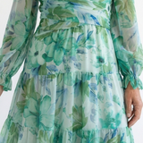 Ashleigh — Long-Sleeve Floral-Print Maxi Dress