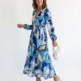 Ashleigh — Long-Sleeve Floral-Print Maxi Dress
