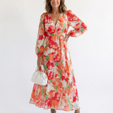 Ashleigh — Long-Sleeve Floral-Print Maxi Dress
