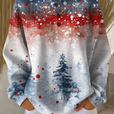 Alva - Christmas Jumper with Soft Christmas Tree Pattern