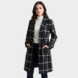 Adriana — Classic Winter Check Coat