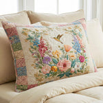 Cottage Floral Field quilted cushion cover