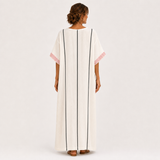 Adara — Cream Striped Kaftan