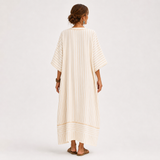 Farah — Beige Striped Kaftan