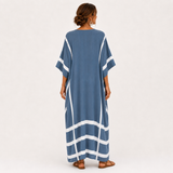 Leila — Blue Striped Kaftan
