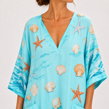 Lucía — Turquoise and Navy Kaftan