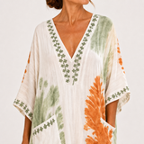 Mariam — Green Tie-Dye Kaftan