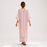 Soraya — Pink Striped Kaftan