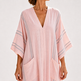 Soraya — Pink Striped Kaftan