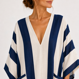 Yasmina — Navy Blue Plain Kaftan