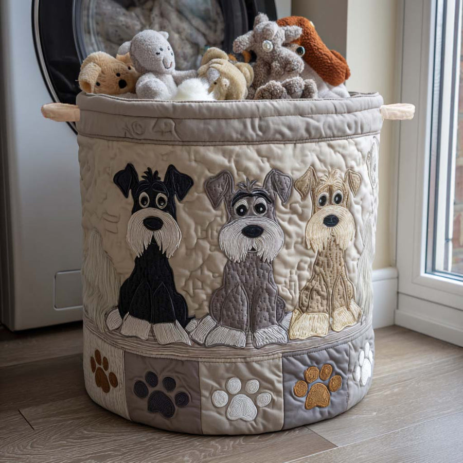 Cartoon Schnauzer - Laundry Basket