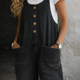 Emily - Vintage Washed Cotton Dungarees
