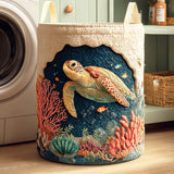 Coral Turtle - Laundry Basket