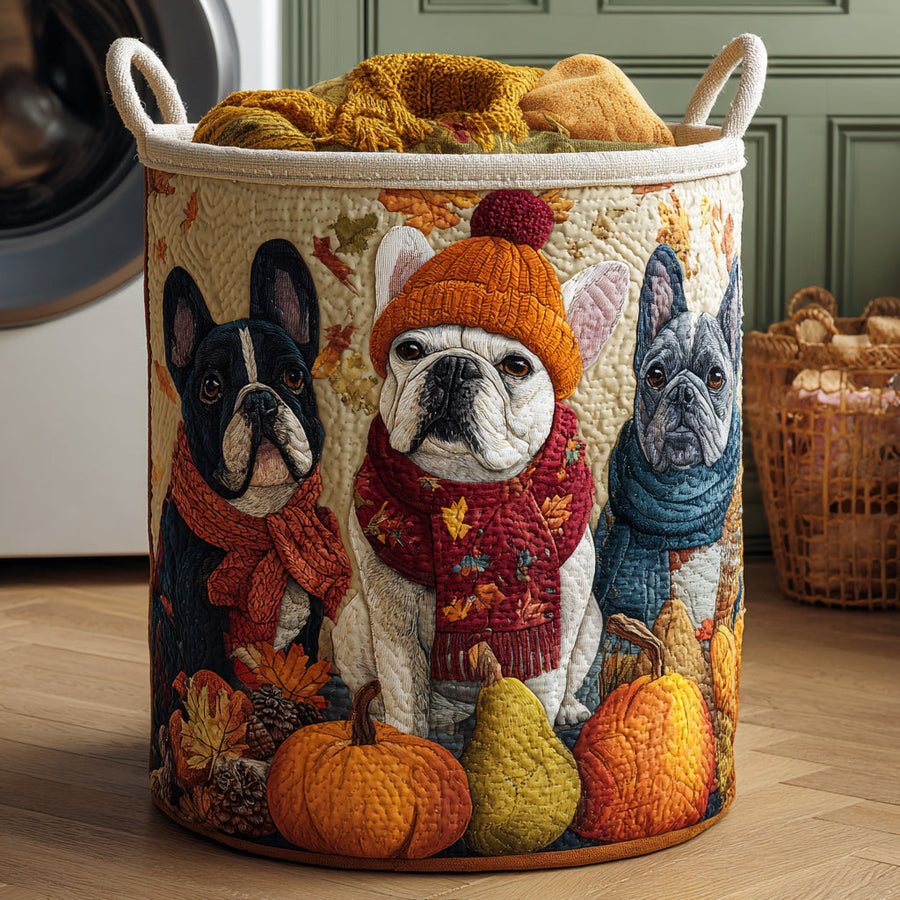 Cozy Trio Bulldog - Laundry Basket