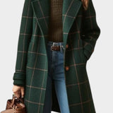 Adriana — Classic Winter Check Coat