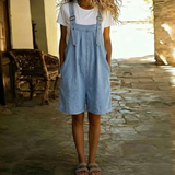 Charlotte - Short Denim Jumpsuit with Soft Cotton Feel