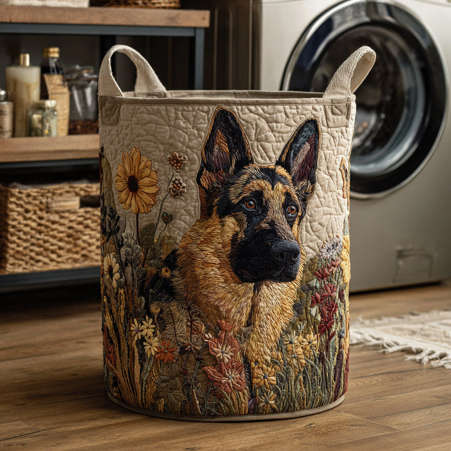 German Shepherd Meadow - Laundry Basket