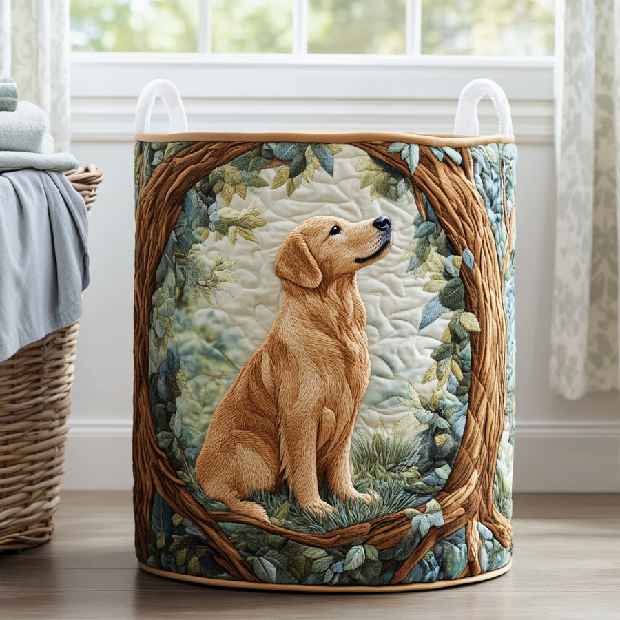 Golden Retriever Field - Laundry Basket