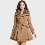 Emma — Elegant Coat with Faux Fur Collar
