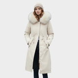 Maria — Faux Fur-Trim Hooded Coat