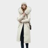 Maria — Faux Fur-Trim Hooded Coat