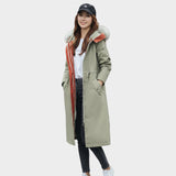 Maria — Faux Fur-Trim Hooded Coat