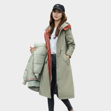 Maria — Faux Fur-Trim Hooded Coat