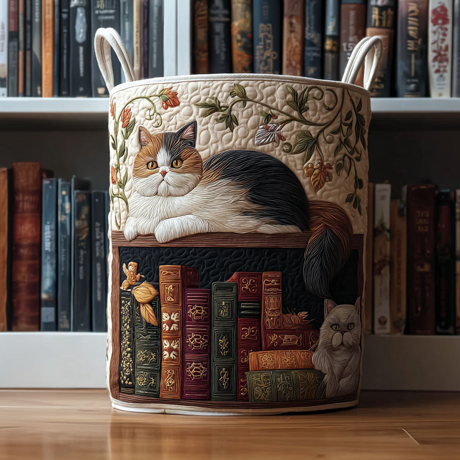 Library Cat - Laundry Basket