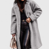 Mila — Long Teddy Fleece Coat