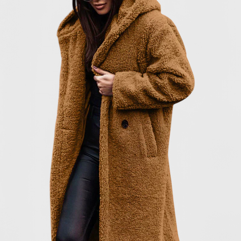 Mila — Long Teddy Fleece Coat
