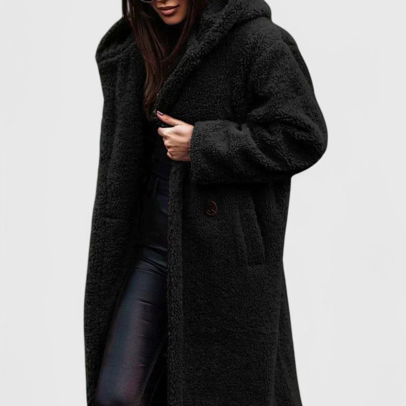 Mila — Long Teddy Fleece Coat