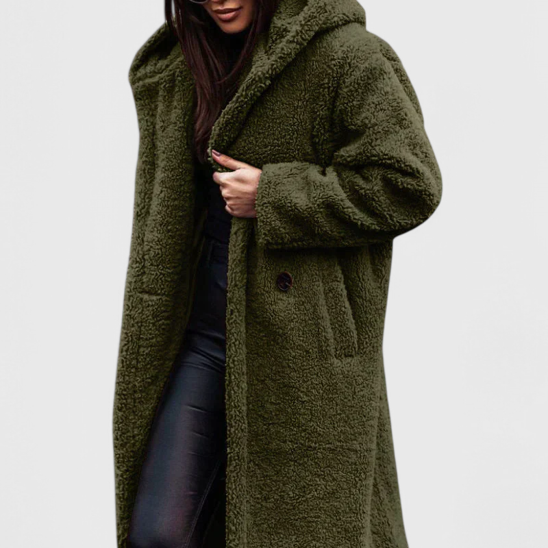 Mila — Long Teddy Fleece Coat
