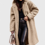 Mila — Long Teddy Fleece Coat