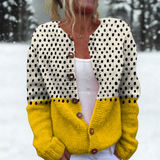 Adele | Polka Dot and Mustard Cardigan