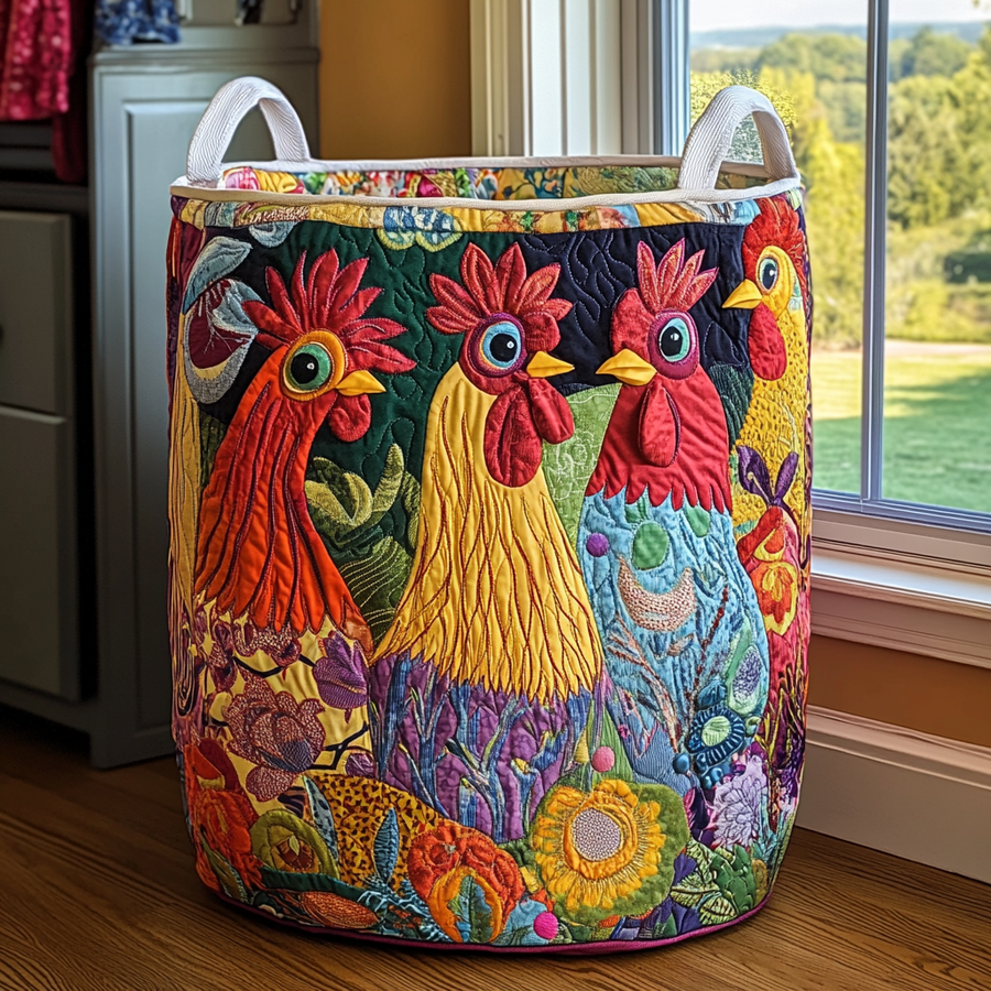 Rooster Parade - Laundry Basket