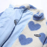 Dianne — Reversible Heart-Print Fleece Jacket